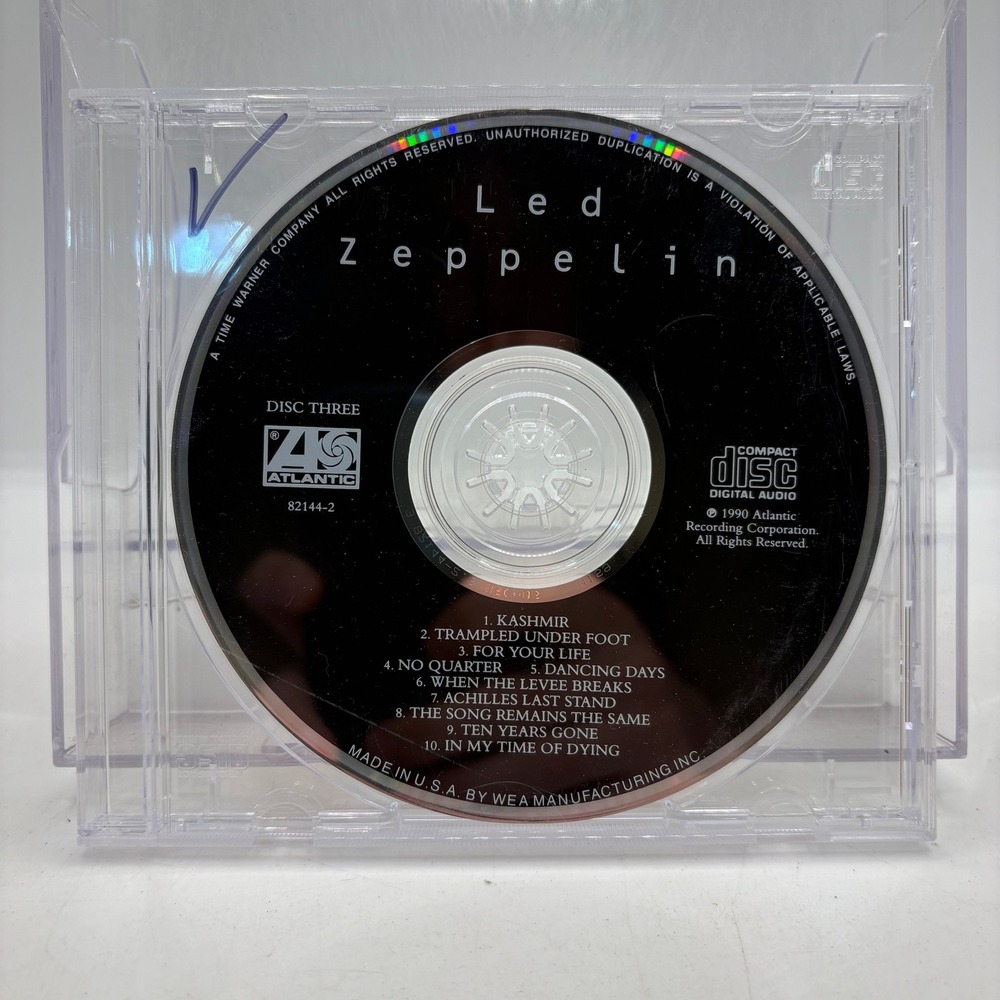 Led Zeppelin 1990 Box Set Disc Three 3 CD Atlantic 82144-2 Kashmir Replacement